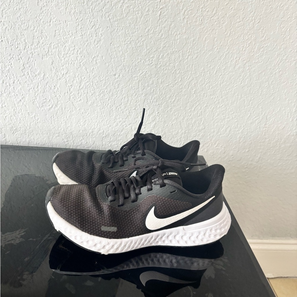 Nike Revolution 5 Black and White Athletic Sneakers